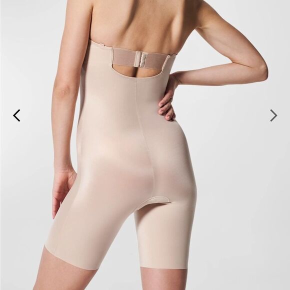 Spanx strapless bodysuit tan nude small s shaper removeable straps bra small s - Picture 1 of 6